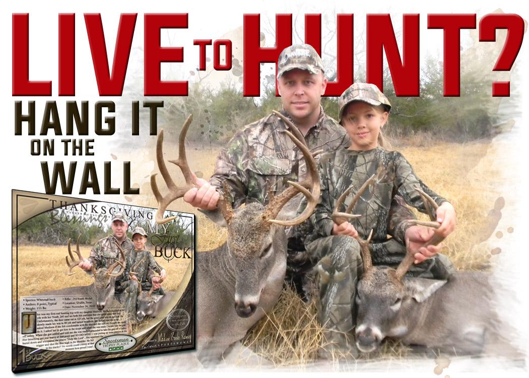 Sportsmans Trophy, Wall plaques to display your hunting and fishing